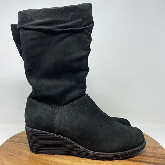 Dansko Boots Womens 40 Cassy Wedge Mid Calf Boots 1622100200 Suede Zip Casual - Picture 1 of 8